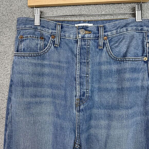 RE/DONE Jeans Sz 29 70S High Waist Skinny Boot Button Fly Zipped Cuffs NWT $295 - Picture 3 of 15